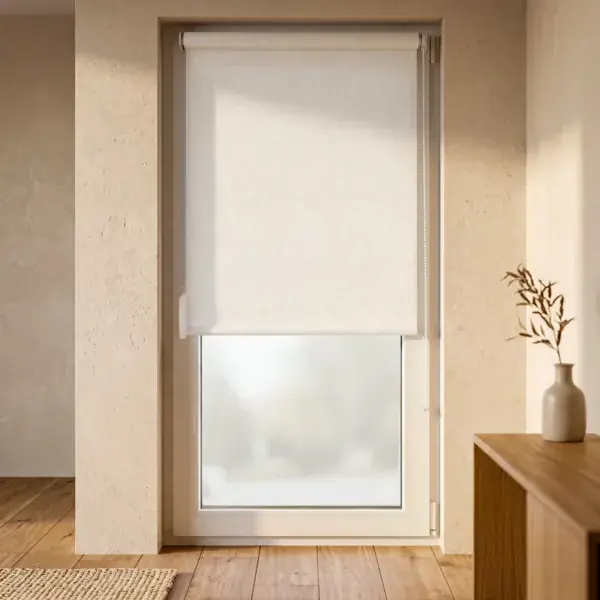 Tenda a rullo oscurante testurizzata (60 x 180 cm) Nyx Bianco Nuova Collezione