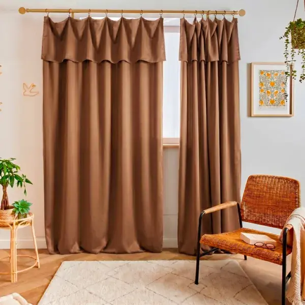 Super Prezzo Tenda lyocell Tencel™ regolabile (140 x max 270 cm) Olivia Camel