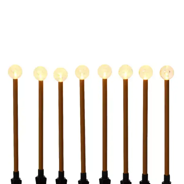 Set di 8 picchetti luminosi Sphères H20 m Bianco caldo 8 LED Pagamento Sicuro