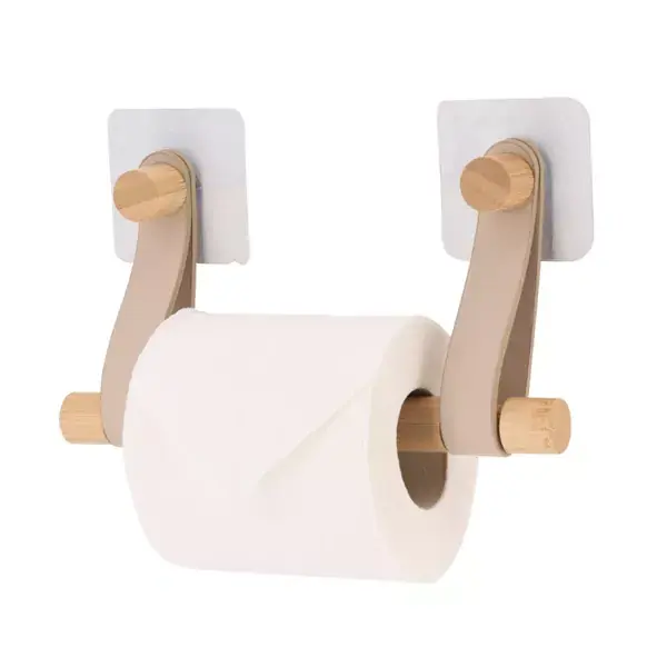 Portarotolo adesivo per carta igienica easy Chic ecopelle Beige Prezzo Conveniente