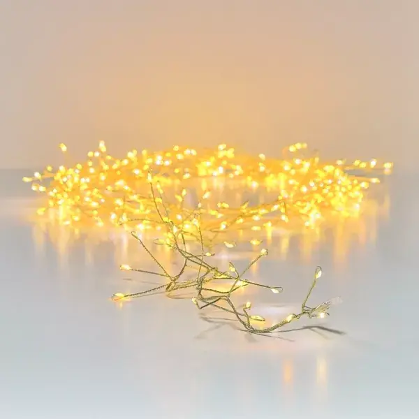 Ghirlanda luminosa 6 m 480 Micro LED cavo oro Luxe bicolore Bianco caldo e freddo Esclusivo