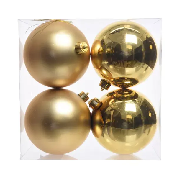 Set di 4 palline di Natale (D100 mm) Aravis Oro Compra Online