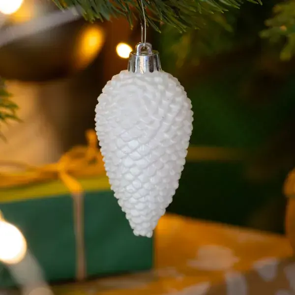 Set di 6 pigne Alpine Bianco Must-Have