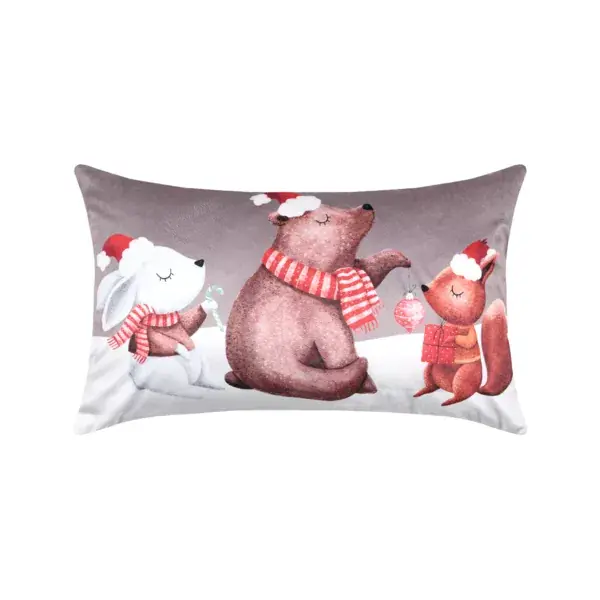 Offerta Cuscino di Natale rettangolare velluto (30 x 50 cm) Lucien Tortora