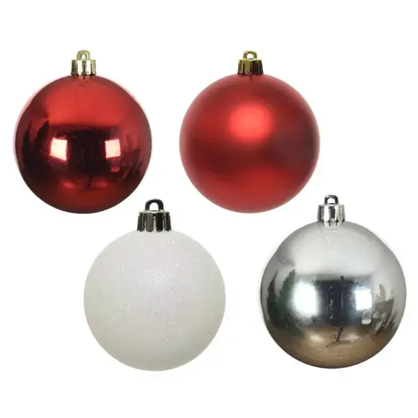 Più Venduto Confezione di 30 palline di Natale (D60 mm) Alpine multi Bianco/ Rosso