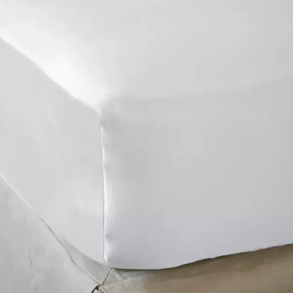 Miglior Prezzo Lenzuolo sotto in raso di bambù (90 x 200 cm) Sienna Bianco