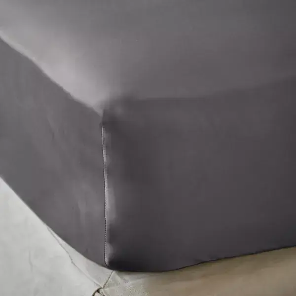 Offerta Limitata Lenzuolo sotto in raso di bambù (90 x 200 cm) Sienna Grigio granito