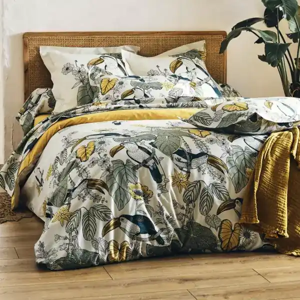 Copripiumino cotone lavato (200 x 200 cm) Toco Verde Non Perdere