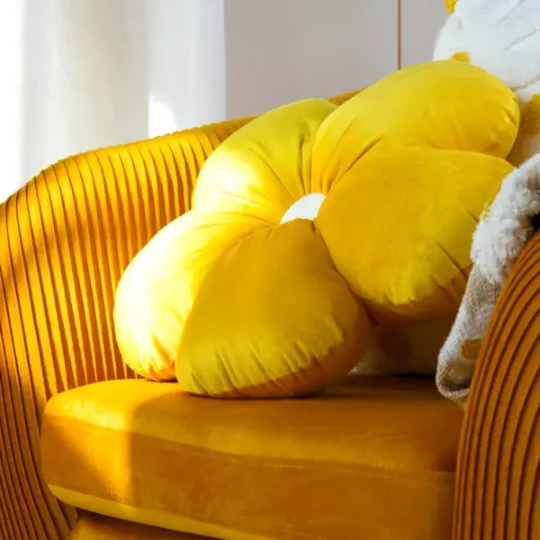 Super Prezzo Cuscino fiore rotondo (40 cm) Camille Giallo