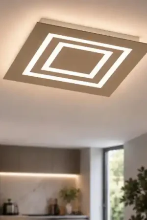 Acquista Ora Plafoniera 35 cm sabbia bagnata quadrata led cct 3000k 4000k per cucina moderna