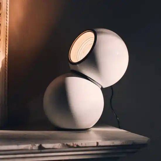 Abat-jour da comodino bianca design gravitino stilnovo led 3000k dimmerabile Ultimissimo Modello