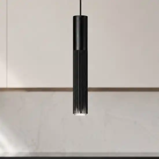 Affare Lampada a sospensione nero rigato biemissione led cct 3000k 4000k cri90 moderna