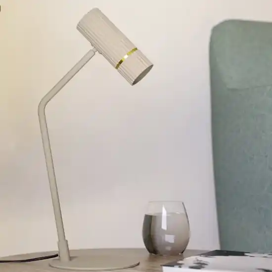Offerta Lampo Lampada da comodino sabbia oro orientabile da lettura moderna eglo caminia