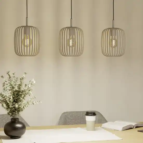 Lampadario 3 pendenti a sospensione sabbia moderno per sala da pranzo eglo romazzina Bestseller
