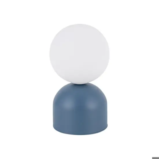 Lampada da comodino azzurro moderna sfera di vetro bianca Professionale