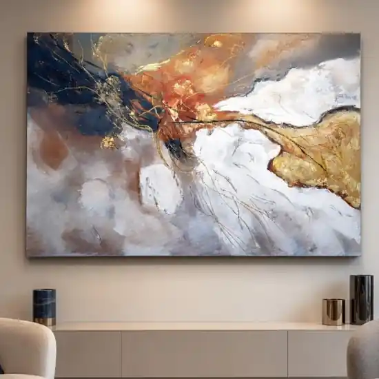 Occasione Quadro 100x150 cm astratto moderno dipinto su tela materico