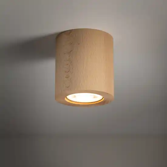 Faretto lampada da soffitto scandinavo cilindro di legno Offerta Speciale