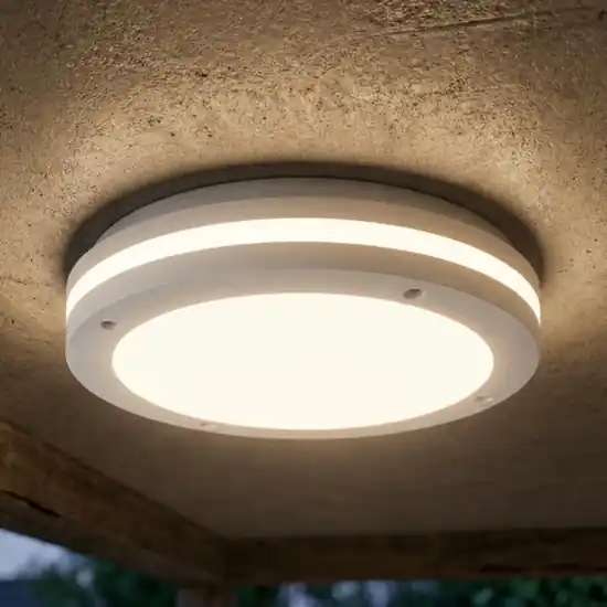 Compra Online Top light soho plafoniera bianca da esterno rotonda ip54