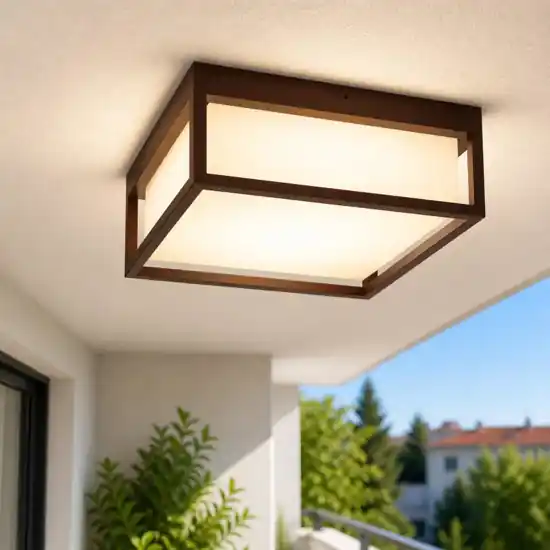 Plafoniera corten da esterno quadrata moderna top light osaka Economico