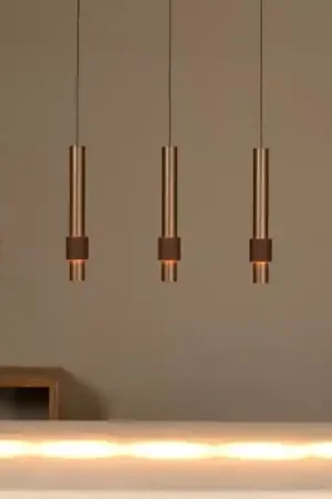 A Buon Prezzo Lampadario 5 luci a sospensione caffe oro per ala da pranzo moderna 21w 2700k