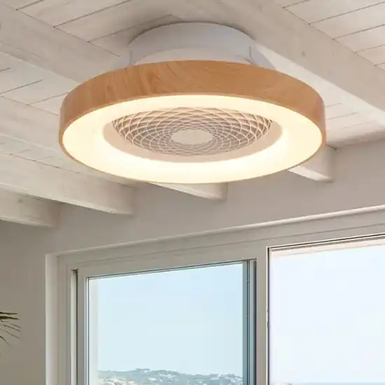 Soddisfatti O Rimborsati Plafoniera con ventilatore e telecomando bianco e legno max 13 mq led cct da 2700k a 5000k