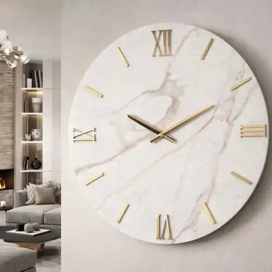 Ultimissimo Modello Orologio da parete moderno rotondo effetto marmio 40cm