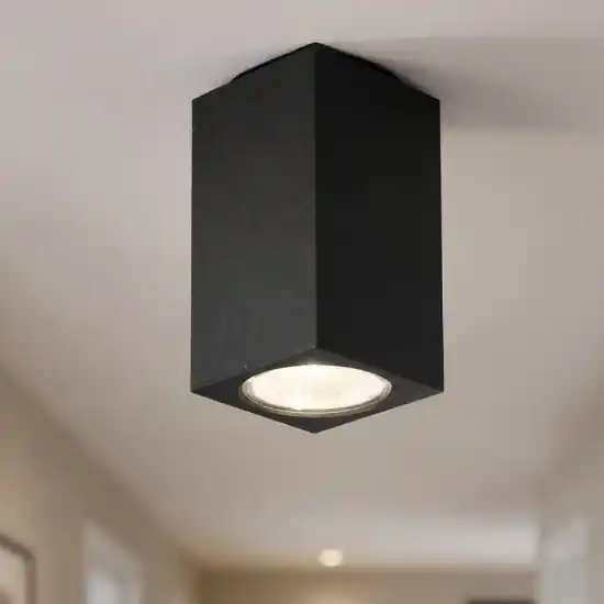 Acquista Ora Faretto led a soffitto squadrato nero ondaluce aloa
