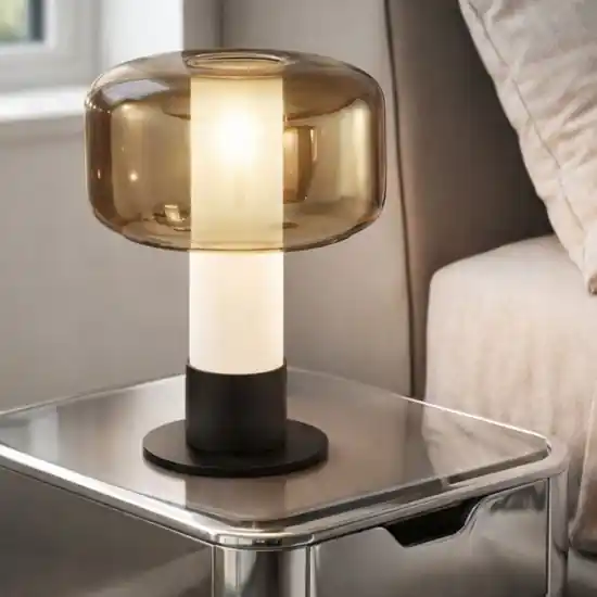 Lampada da comodino vetro oro per camera da letto moderna Esclusivo