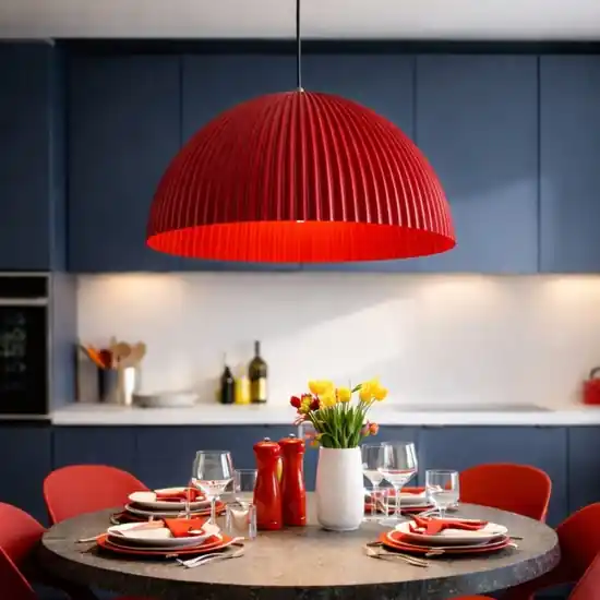Quantità Limitata Lampadario per cucina moderna bordeaux cupola fabas luce carola