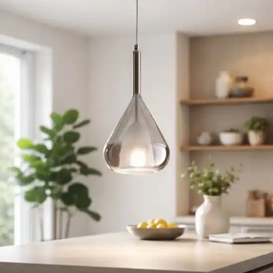 Nuova Collezione Lampada a sospensione fabas luce lila fume in vetro moderna