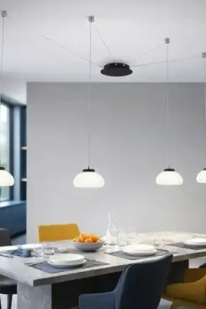 Lampadario moderno con lampade a sospensione fabas luce arabella bianco 32w 3000k Offerta Lampo