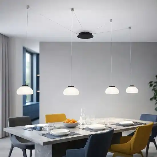 Lampadario moderno con lampade a sospensione fabas luce arabella bianco 32w 3000k Offerta Lampo