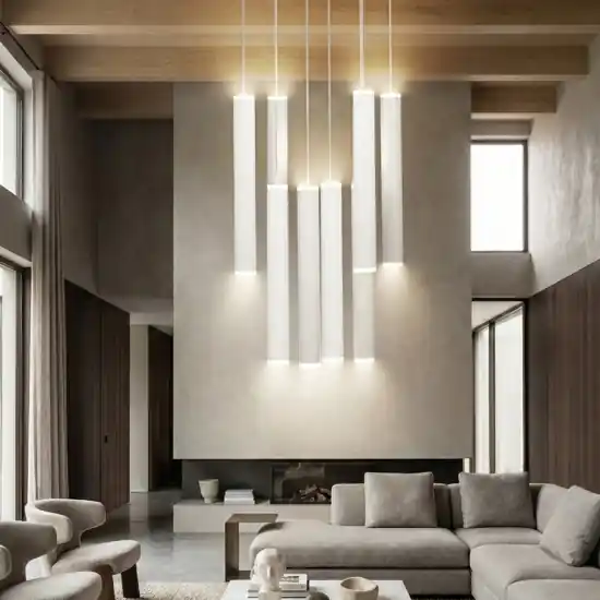 Miglior Prezzo Lampadario cilindri bianchi led biemissione fabas luce prado
