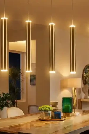Vendita Finale Lampadario cilindri nero oro per tavolo sala da pranzo fabas luce prado