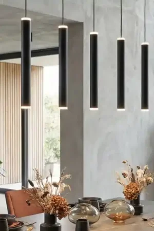 Promo Stagionale Lampadario cilindri a sospensione nero prado fabas luce