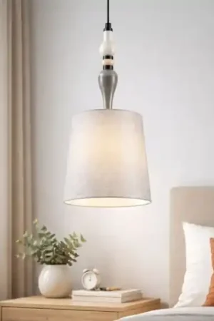 Lampada a sospensione di tessuto ceramica per camera da letto Ultima Occasione