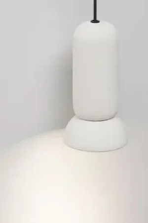 Acquista Ora Lampada a sospensione in ceramica bianco opaco moderna per comodini
