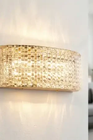 Offerta Speciale Applique da parete curvo oro effetto cristallo per soggiorno 6w 3000k