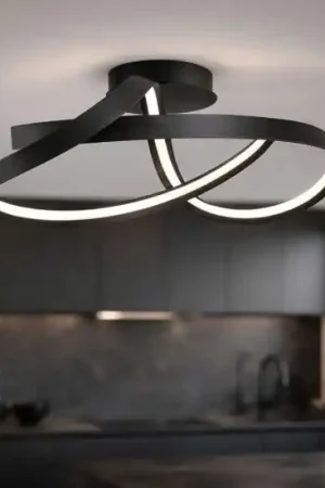 Di Tendenza Plafoniera moderna intreccio nero per cucina led 47w cct 2700k 3000k 4000k