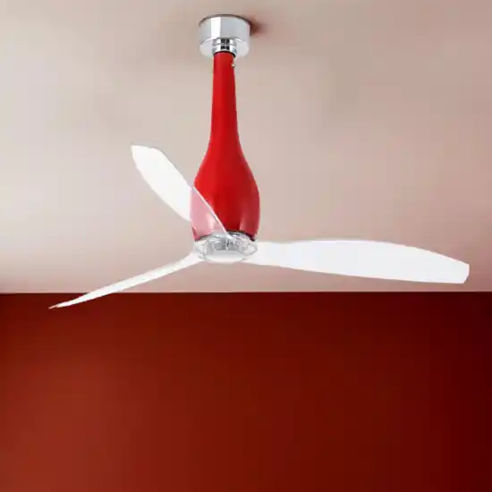 Ventilatore da soffitto rosso moderno smart app per ambienti max 17mq Offerta Speciale