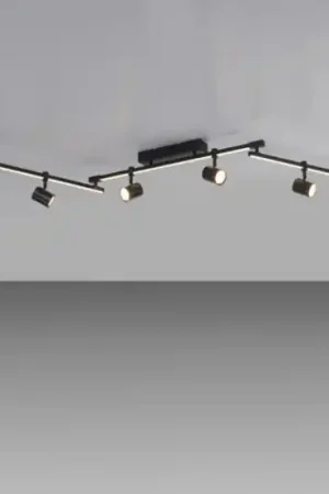 Plafoniera da soffitto nera con faretti led 3000k orientabili doppia luce Promozione Esclusiva