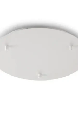 Rosone tondo bianco 3 fori gea luce diametro 30cm Non Perdere