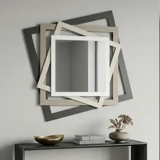 Saldi Specchio da parete design moderno quadrati 87x87 per ingresso