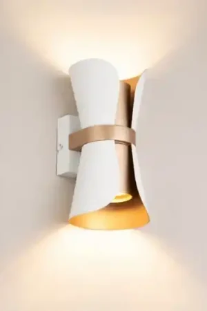 Quantità Limitata Applique design moderno bianco caffe 2 luci biemissione