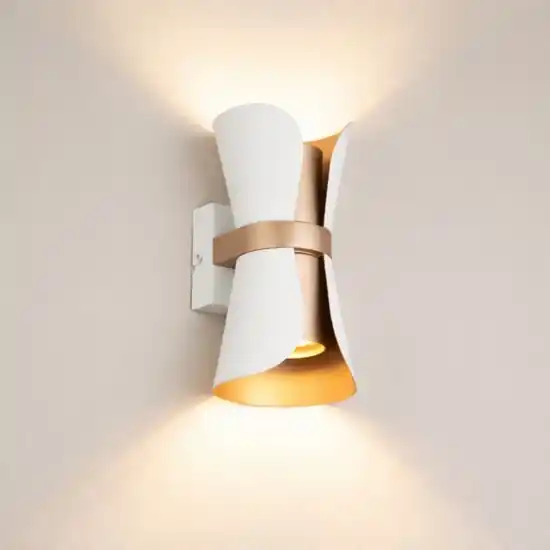 Quantità Limitata Applique design moderno bianco caffe 2 luci biemissione