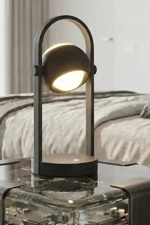 Offerta Del Giorno Lampada da comodino nera led cct 2300k-6500k portatile a batteria