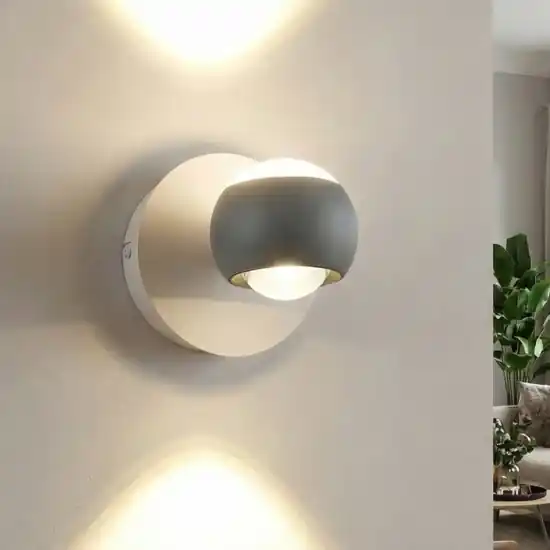 Applique sfera antracite orientabile led 5w da 2700k a 65000k con telecomando Offerta Lampo