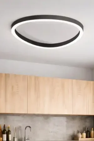 Compra Oggi Stesso Ecaris plafoniera gea luce nera per cucina led 46w cct 3000k 4000k