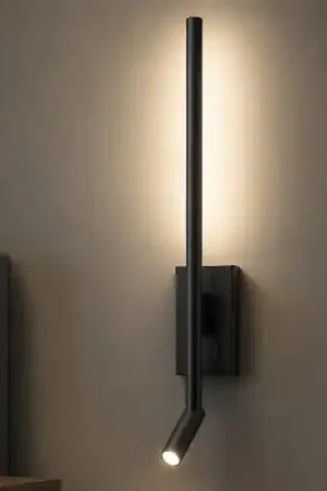 Lampada nera da comodino a parete per camera da letto con luce lettura 9w 3000k Ordina Subito