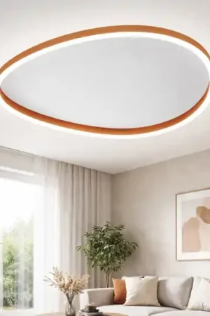 Promo Stagionale Gea luce ecaris plafoniera moderna arancio bruciato led cct 3000k 4000k